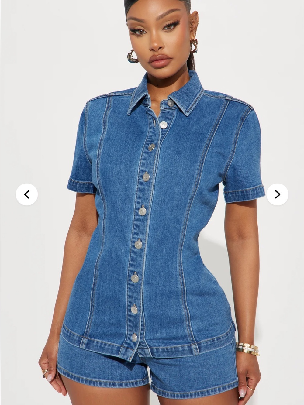 Classic Blue Denim Short-Set